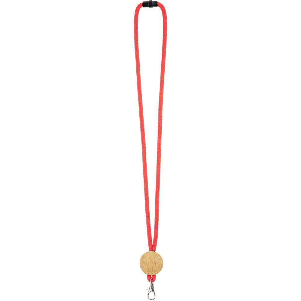 Шнурок для бейджа Tube Wood, красный / Миниатюра WWW (1000)