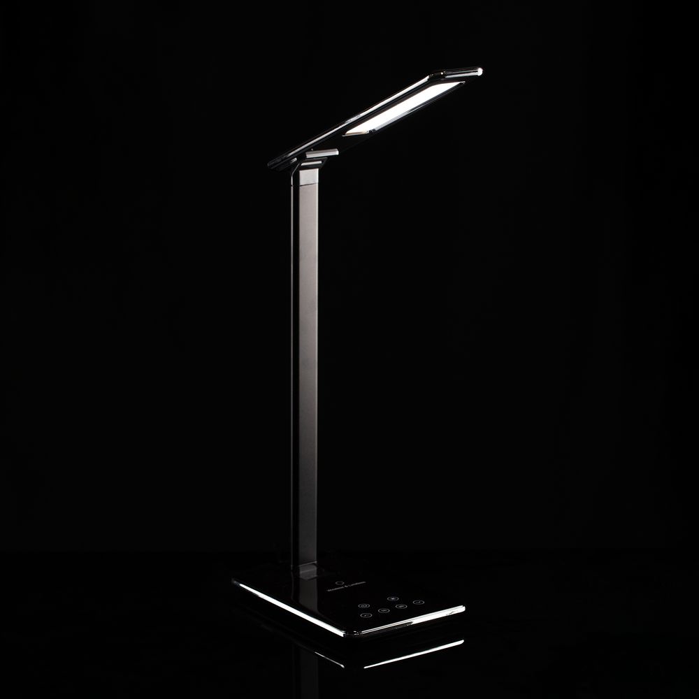 Настольная лампа с беспроводной зарядкой Power Spot, черная / Миниатюра WWW (1000)