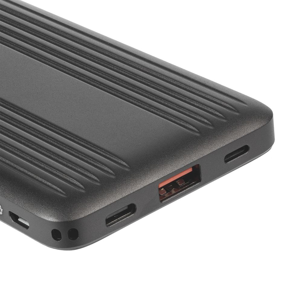 Металлический аккумулятор Hard Ridge, 10000 мАч, серый / Миниатюра WWW (1000)