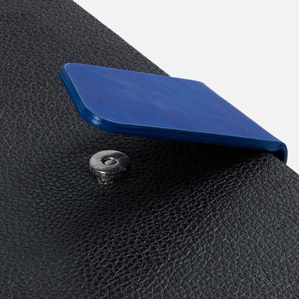 Ежедневник Boom, недатированный, черный c ярко-синий / Миниатюра WWW (1000)