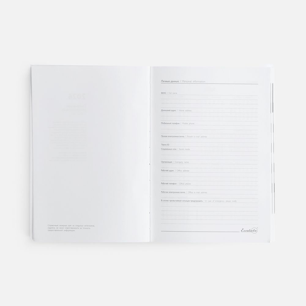 Ежедневник Baza, датированный, синий / Миниатюра WWW (1000)