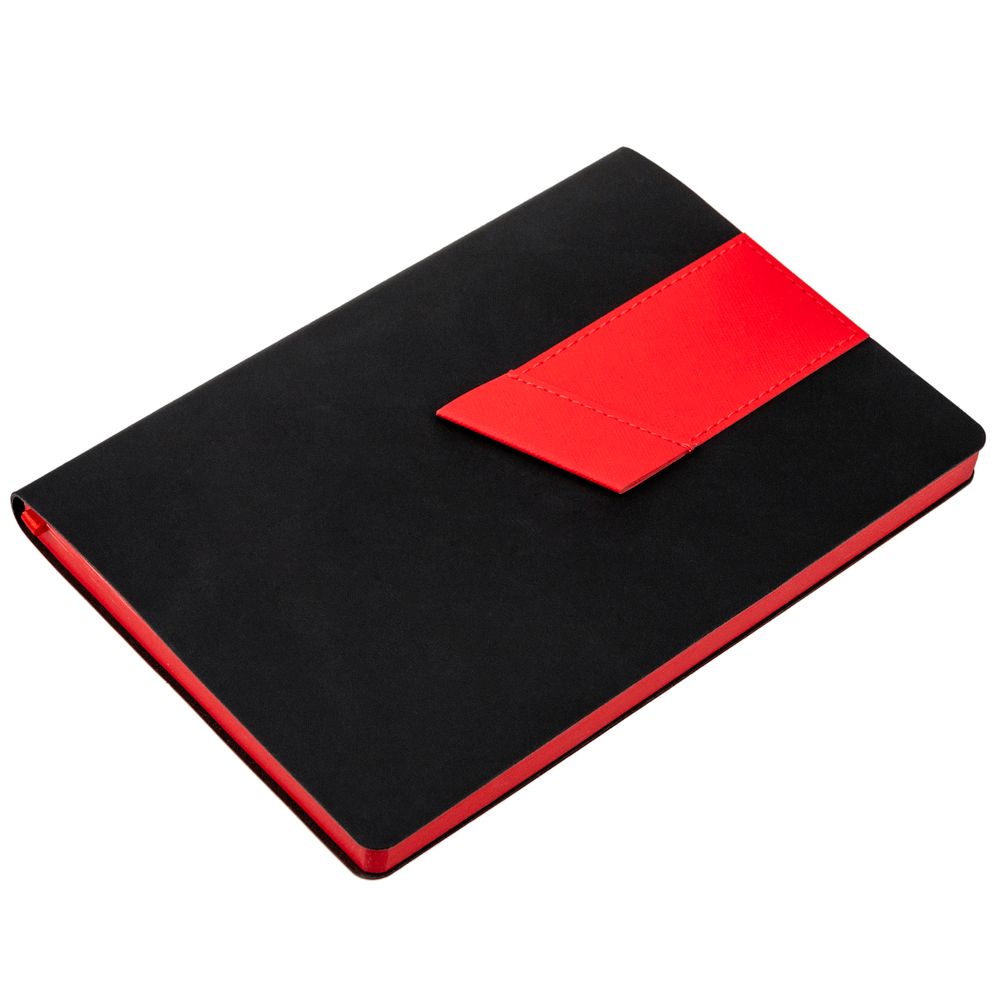 Ежедневник Bookmark, недатированный, черный с красным / Миниатюра WWW (1000)