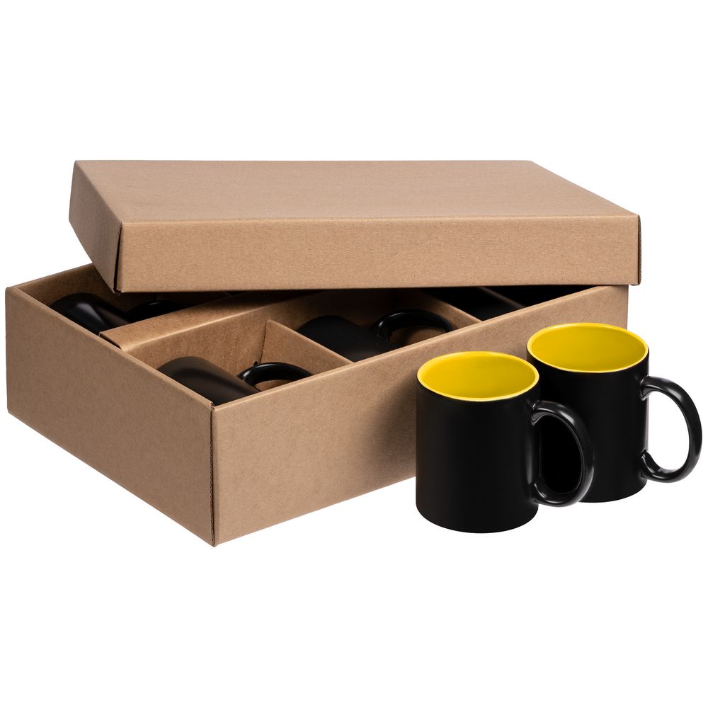 Набор из 6 кружек-хамелеонов On Display, желто-черный / Миниатюра WWW (1000)