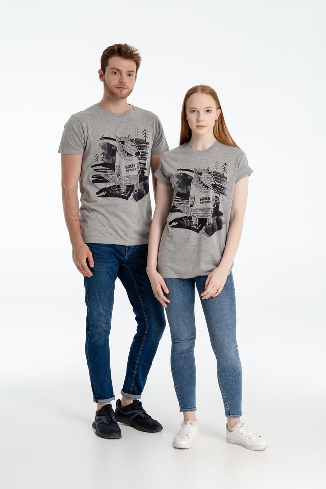 Футболка «Волка футболка», серый меланж / Миниатюра WWW (1000)