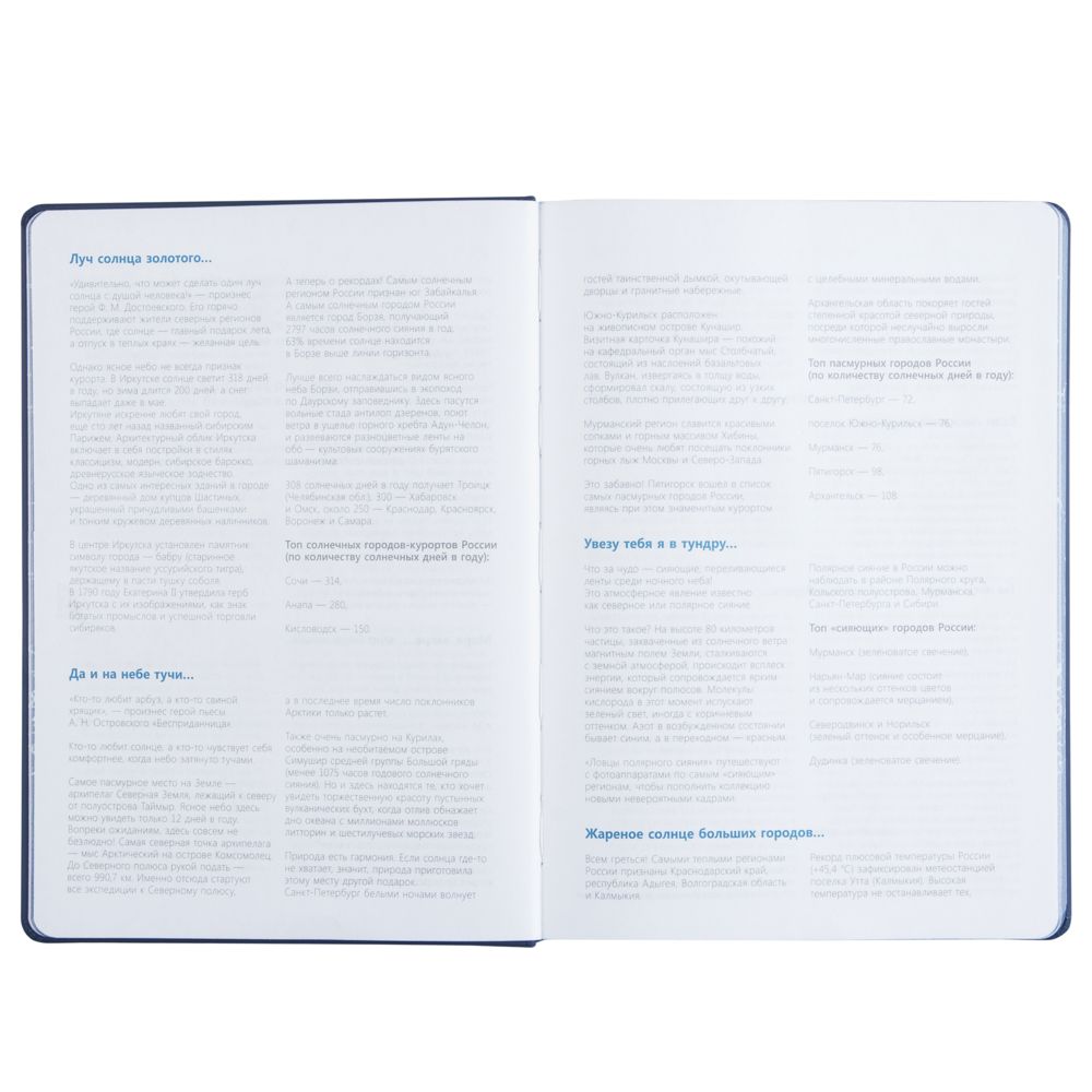 Ежедневник «Открывая Россию», синий / Миниатюра WWW (1000)