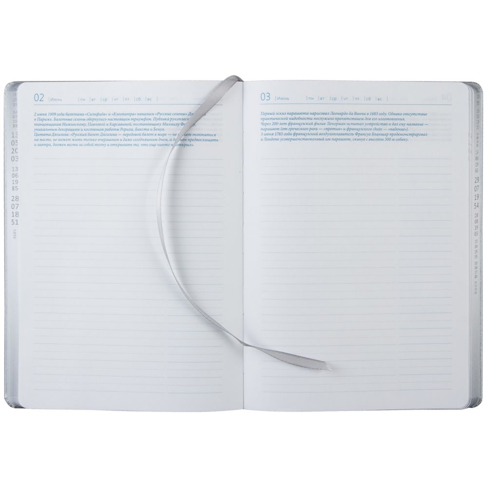Ежедневник «Исторический», полудатированный, серебро / Миниатюра WWW (1000)