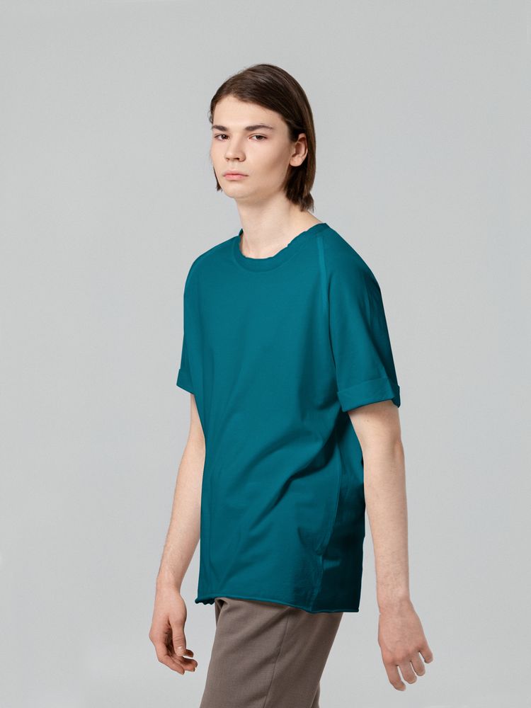 Футболка унисекс Vozduh 1.0, темно-бирюзовая / Миниатюра WWW (1000)