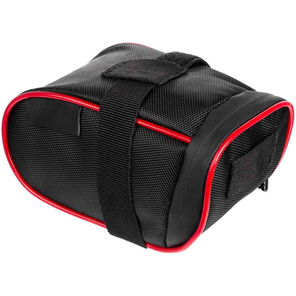 Велосумка BikeLine под седло, черная с красным / Миниатюра WWW (1000)