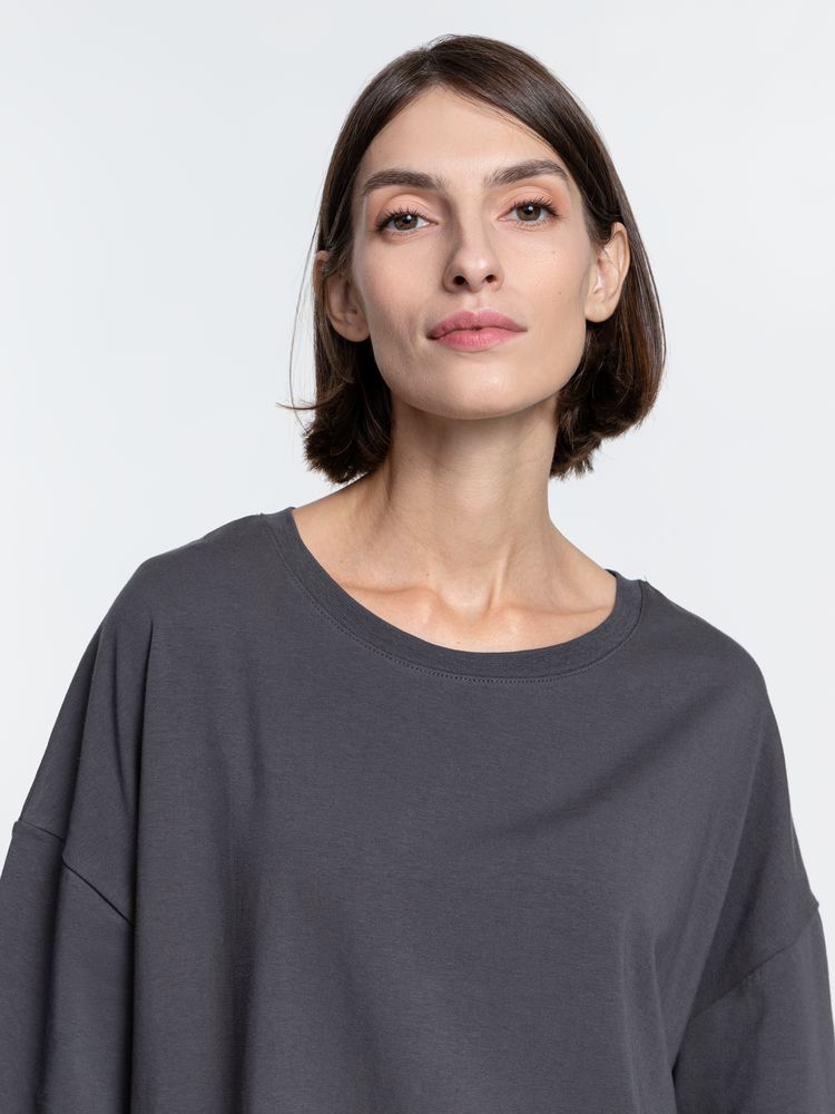 Футболка унисекс оверсайз Crosstown, темно-серая / Миниатюра WWW (1000)