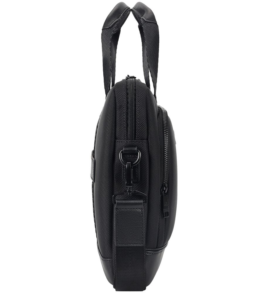 Сумка для ноутбука Santiago с кожаной отделкой, черная / Миниатюра WWW (1000)