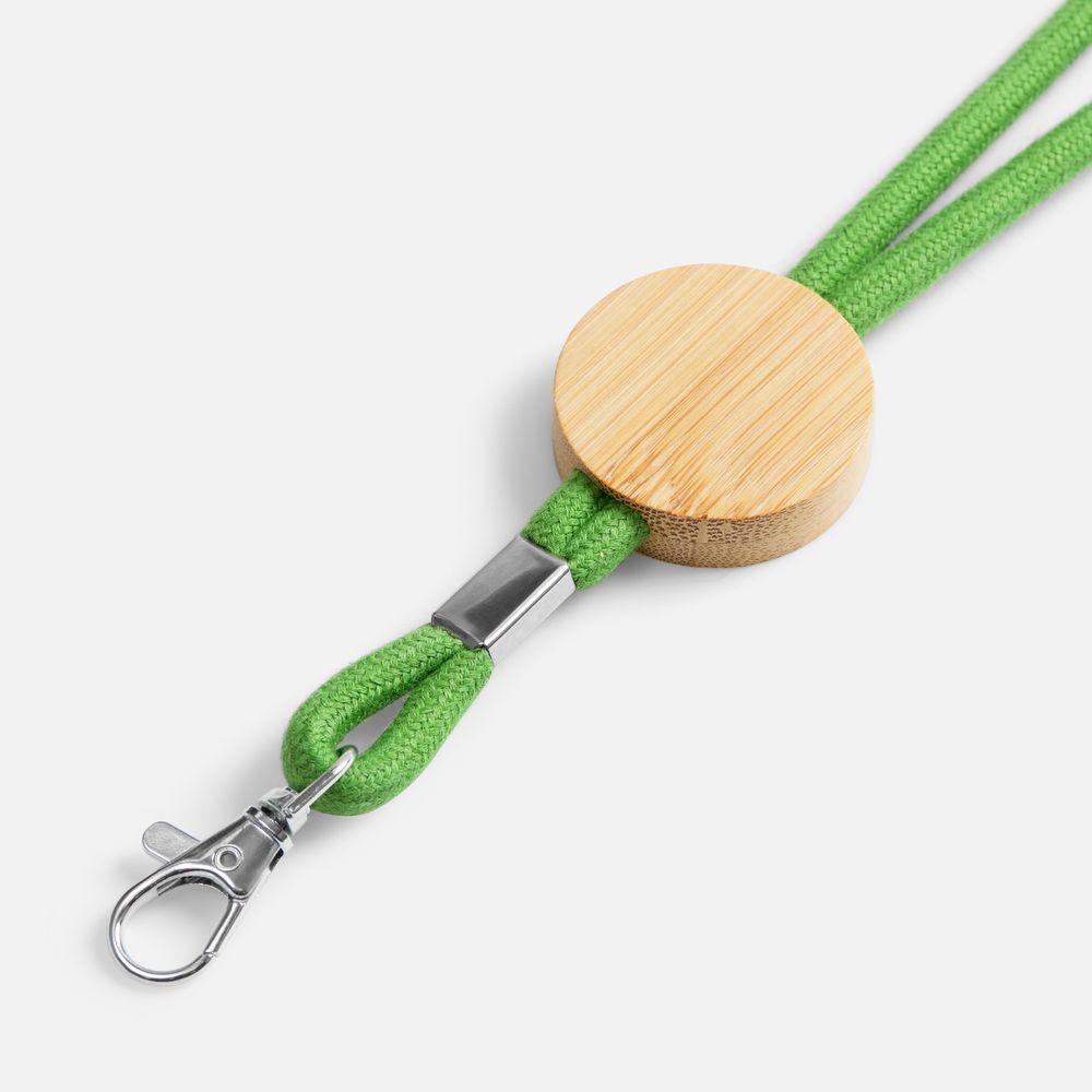 Шнурок для бейджа Tube Wood, зеленый / Миниатюра WWW (1000)