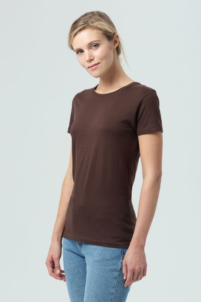 Футболка женская Miss 150, шоколадно-коричневая / Миниатюра WWW (1000)