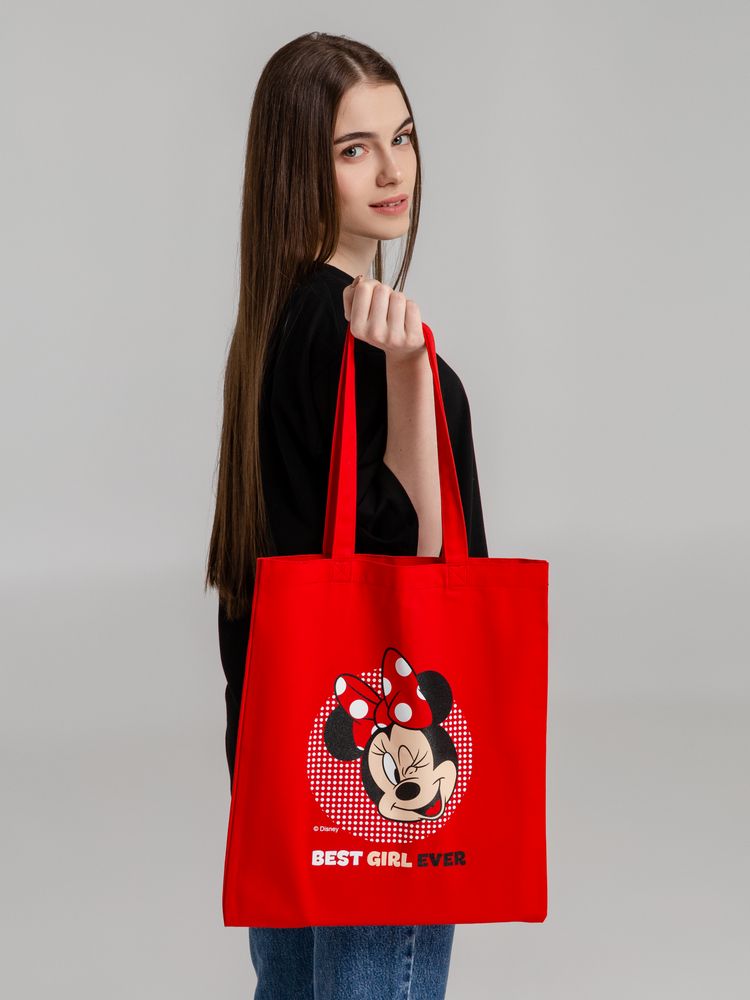 Сумка холщовая «Минни Маус. Best Girl Ever», красная / Миниатюра WWW (1000)