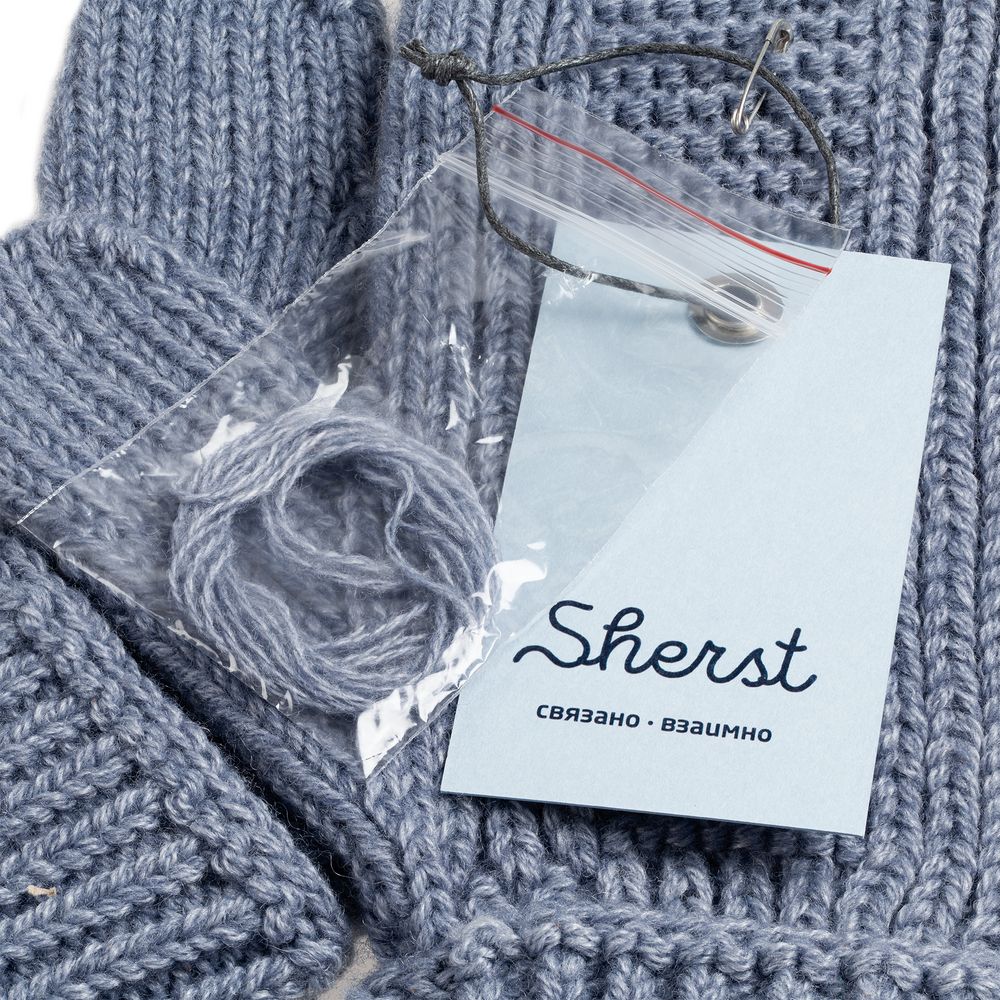 Варежки Brugge, голубой меланж / Миниатюра WWW (1000)