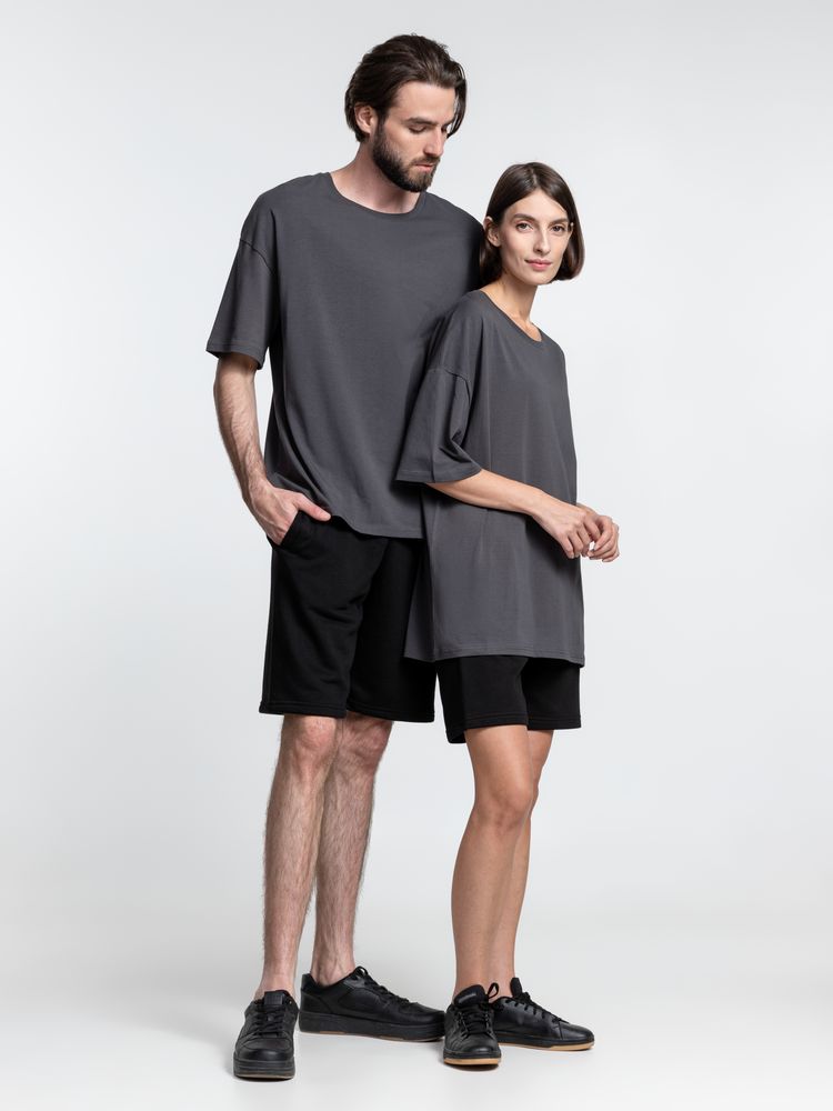 Футболка унисекс оверсайз Crosstown, темно-серая / Миниатюра WWW (1000)