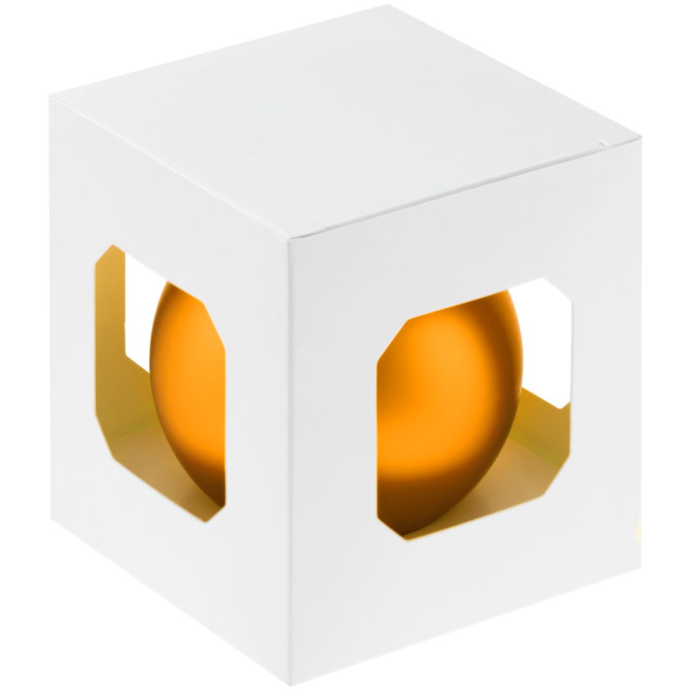 Елочный шар Finery Matt, 8 см, матовый оранжевый / Миниатюра WWW (1000)