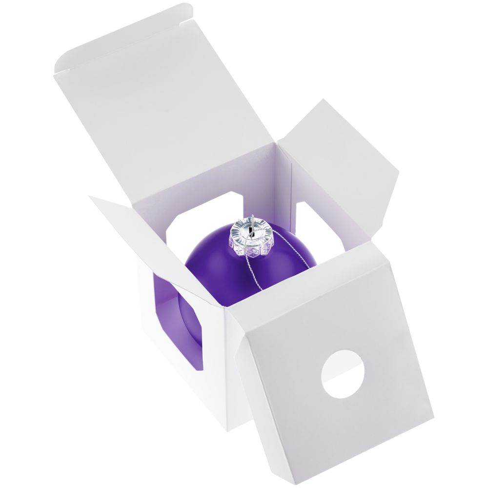 Елочный шар Finery Matt, 8 см, матовый фиолетовый / Миниатюра WWW (1000)