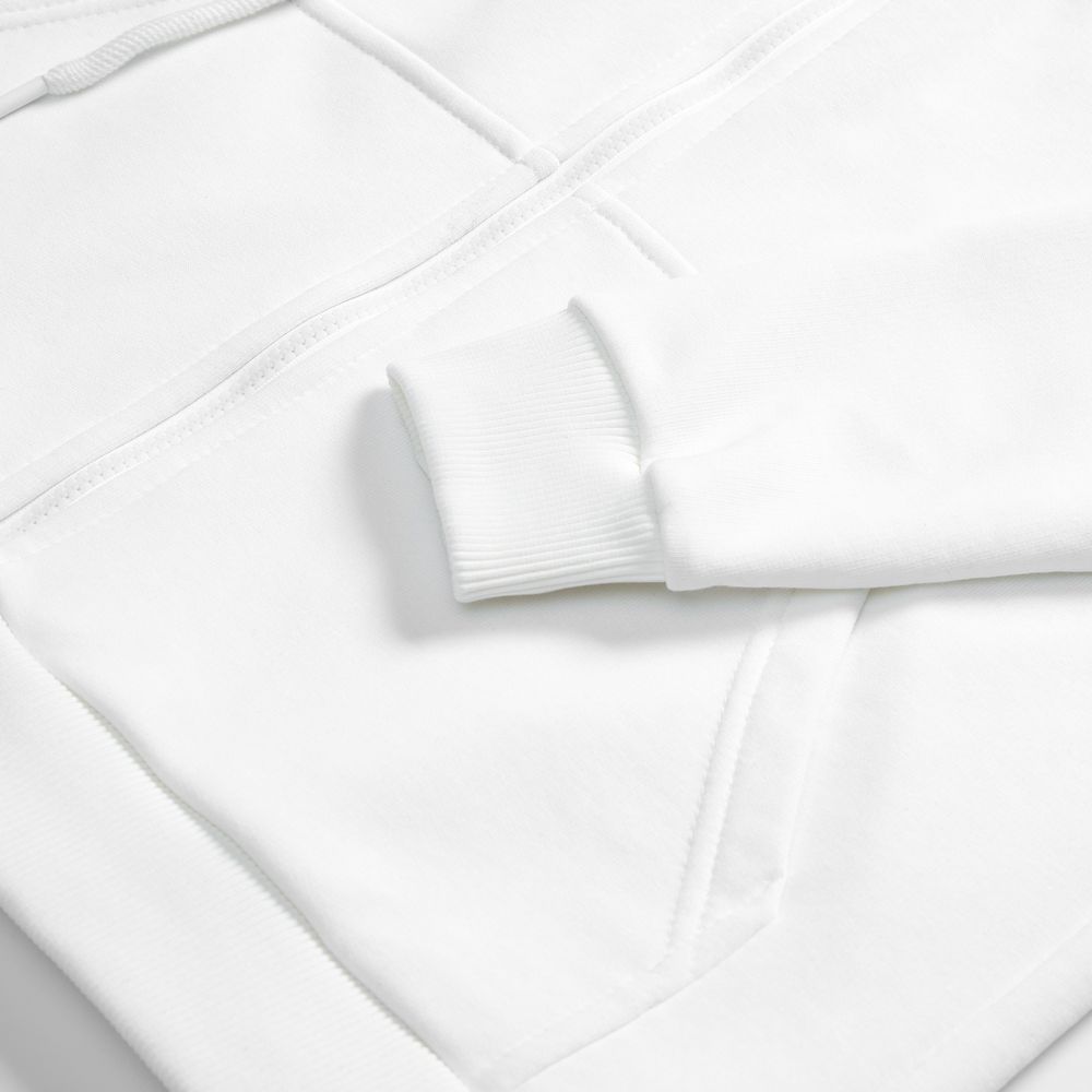 Толстовка унисекс оверсайз на молнии Zippy Terry, белая / Миниатюра WWW (1000)