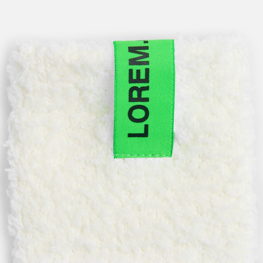 Носки Flaum, белые / Миниатюра нанесения (1000)