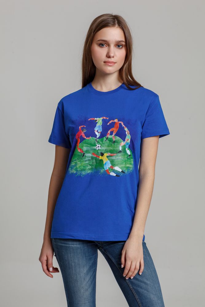 Футболка «Футбол via Матисс» 190, ярко-синяя / Миниатюра WWW (1000)