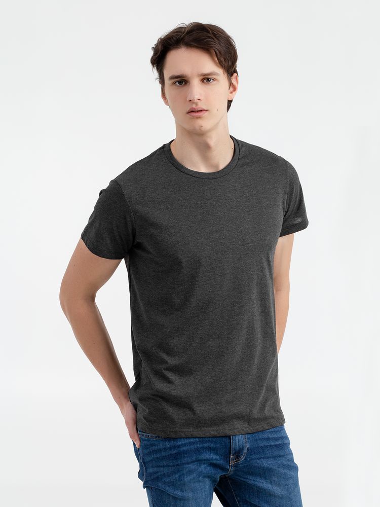 Футболка мужская Regent Fit 150, черный меланж / Миниатюра WWW (1000)