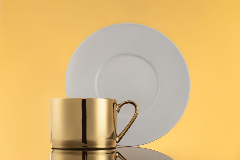 Чайная пара Reflection, золотистая / Миниатюра WWW (1000)