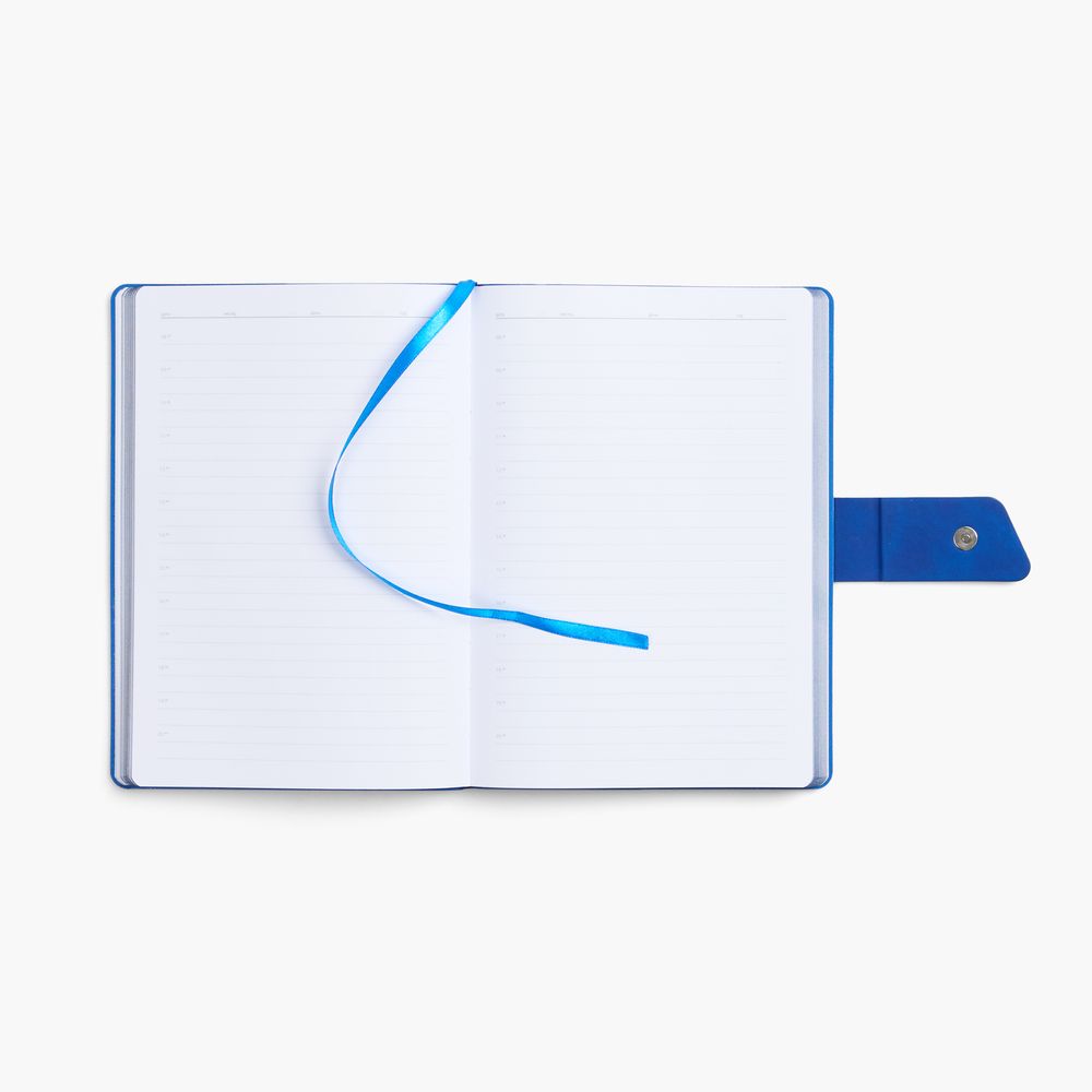 Ежедневник Boom, недатированный, черный c ярко-синий / Миниатюра WWW (1000)