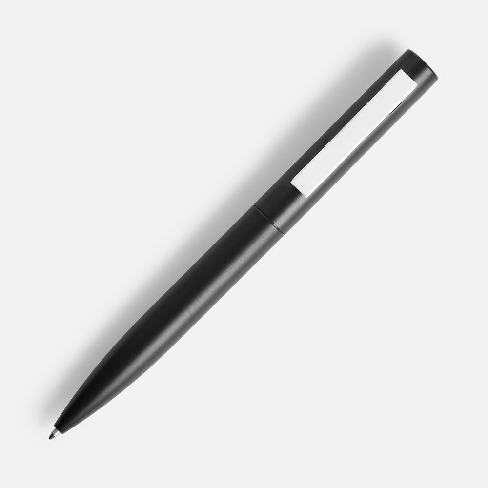 Ручка шариковая Inkolor, черная с белым / Миниатюра WWW (1000)
