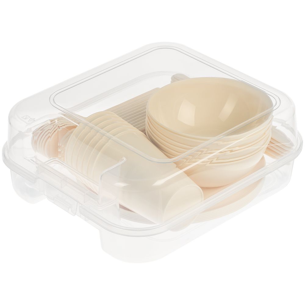 Набор посуды для пикника на 6 персон Picnic, бежевый / Миниатюра WWW (1000)