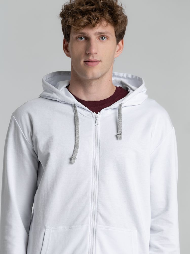Толстовка на молнии с капюшоном Unit Siverga, белая / Миниатюра WWW (1000)