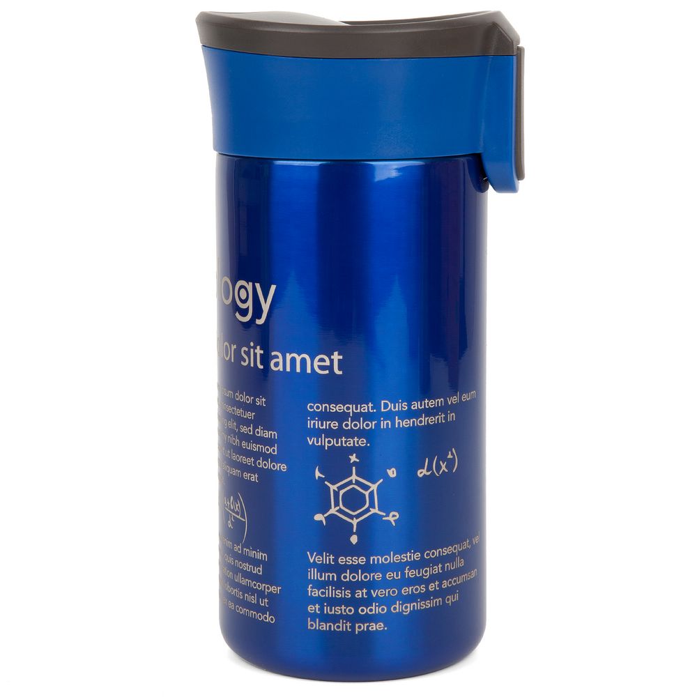 Термостакан Tralee, синий / Миниатюра нанесения (1000)