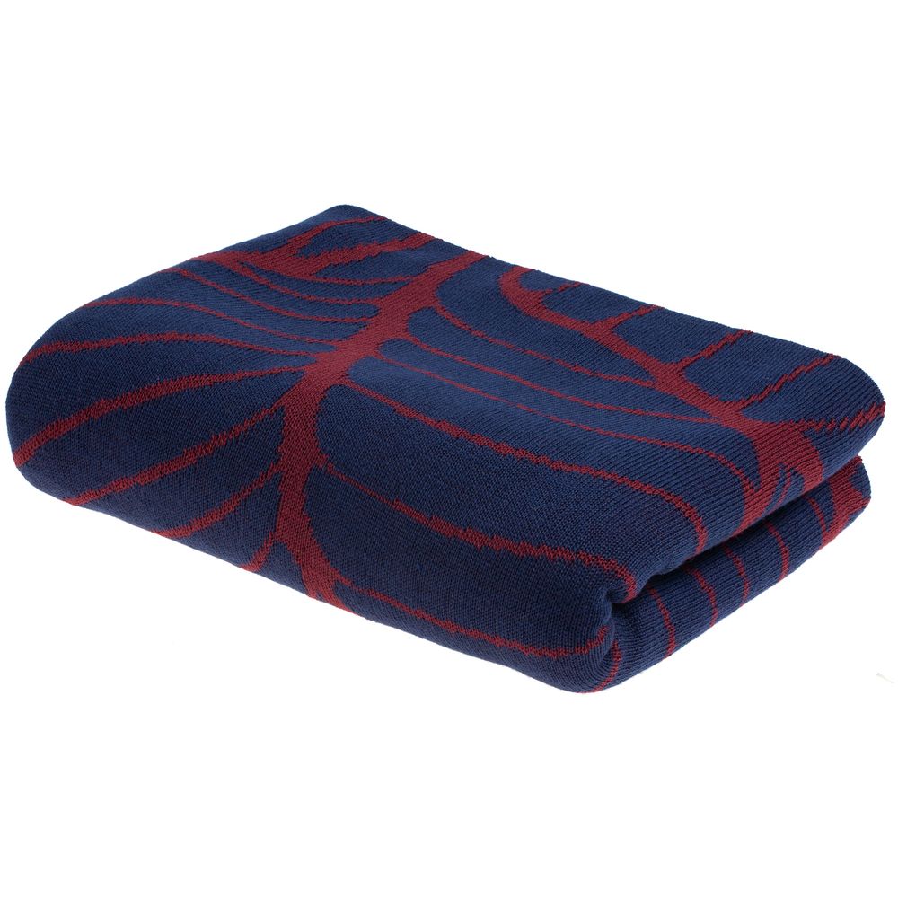 Плед In Leaf, синий с бордовым / Миниатюра WWW (1000)