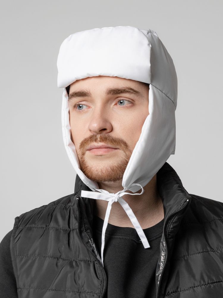 Шапка-ушанка Shelter, белая / Миниатюра WWW (1000)