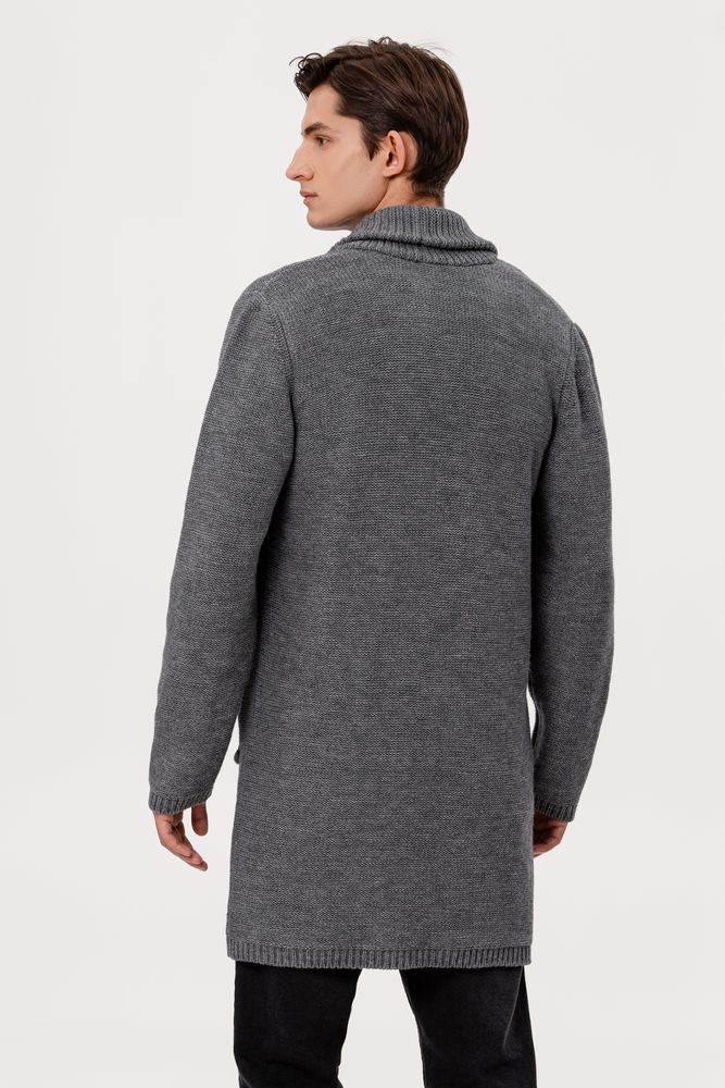 Кардиган мужской с пуговицами Free Flow, серый меланж / Миниатюра WWW (1000)