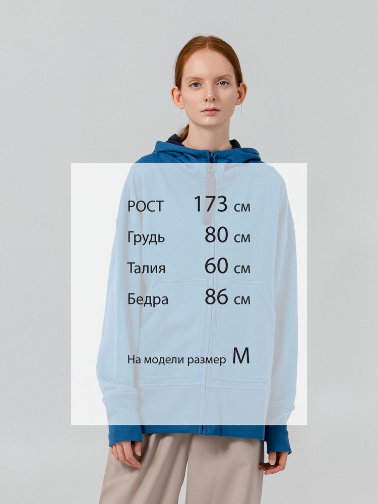 Толстовка унисекс Kosmos 1.0, синяя / Миниатюра WWW (1000)