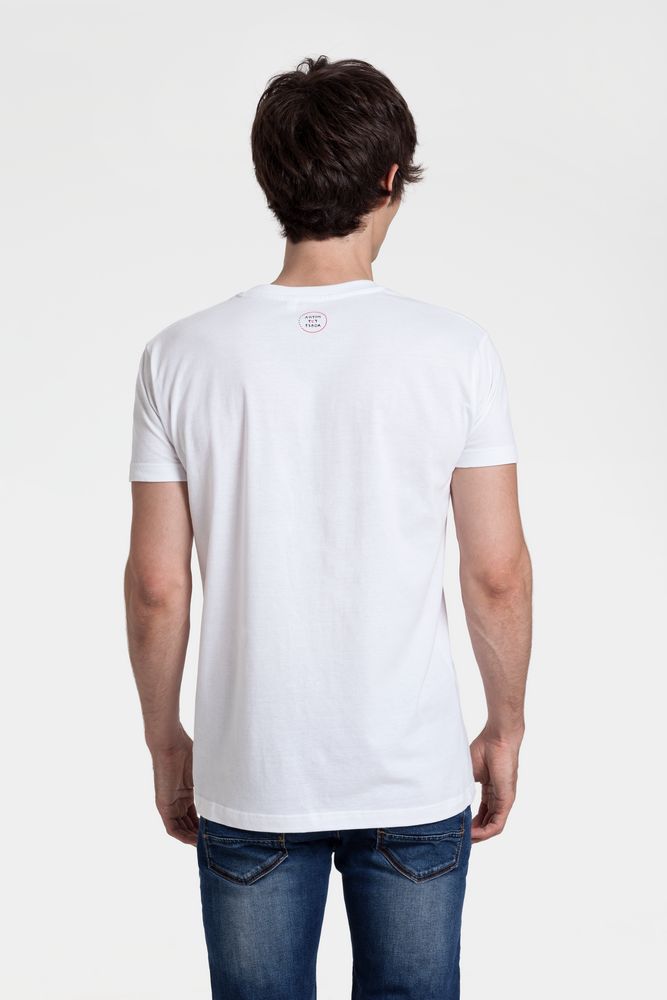 Футболка мужская приталенная «Давай возьмемся за руки», белая / Миниатюра WWW (1000)