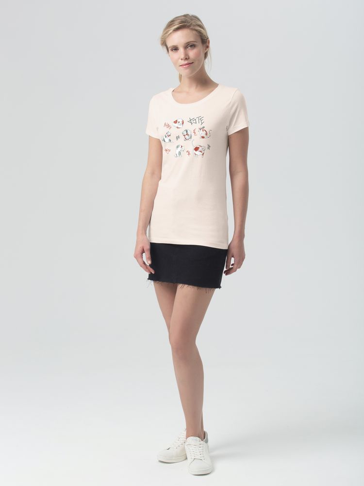 Футболка женская «Котэ», розовая / Миниатюра WWW (1000)