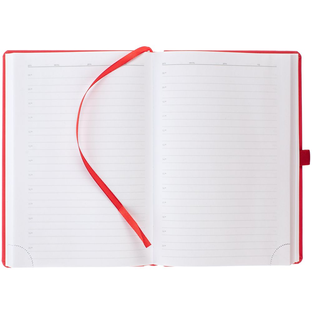 Ежедневник Favor Gold, недатированный, красный / Миниатюра WWW (1000)