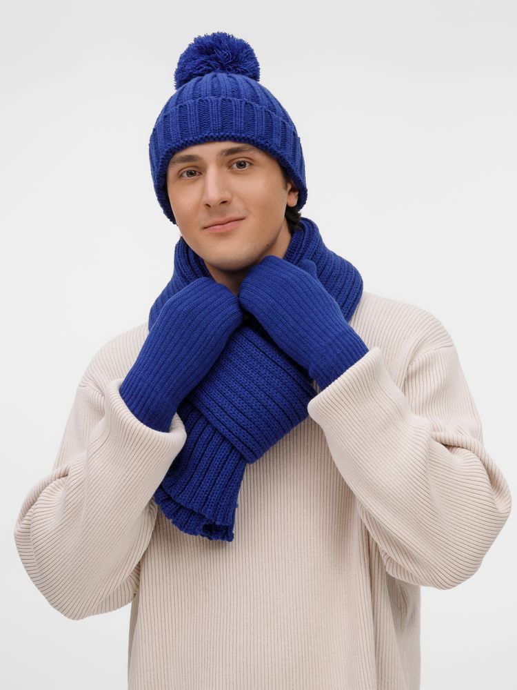 Шарф HappyGo, синий / Миниатюра WWW (1000)