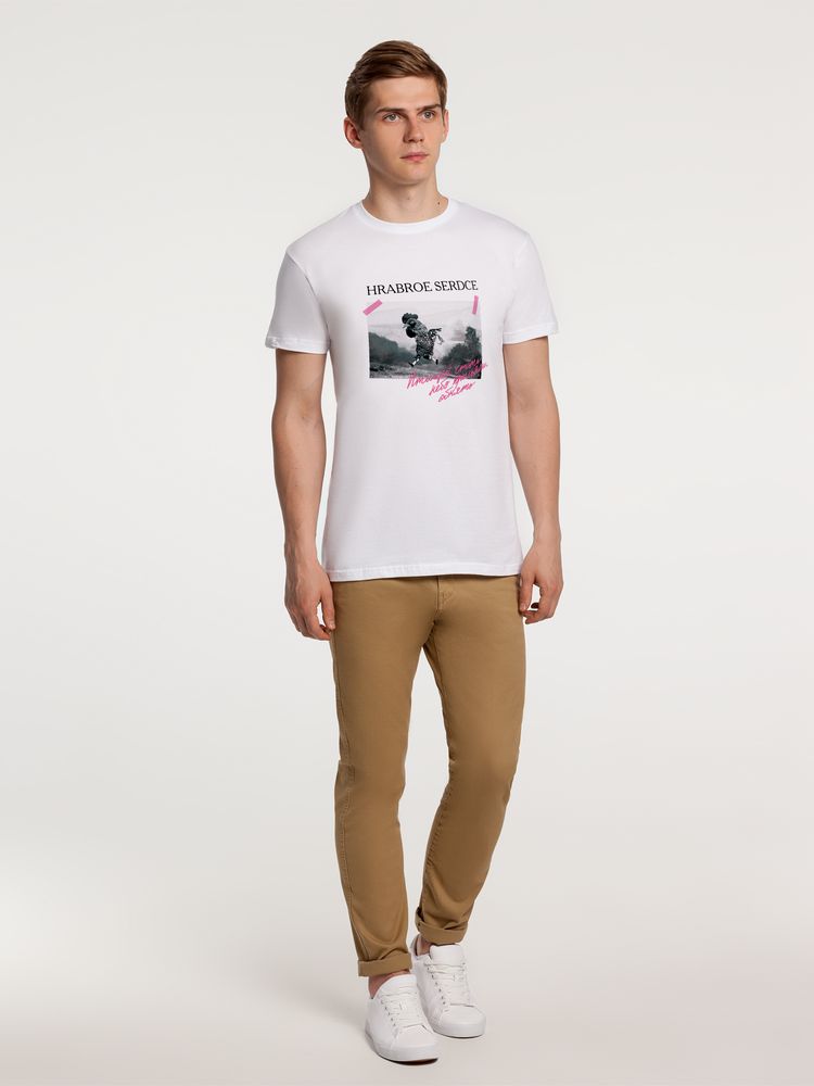 Футболка мужская «Храброе сердце», белая / Миниатюра WWW (1000)