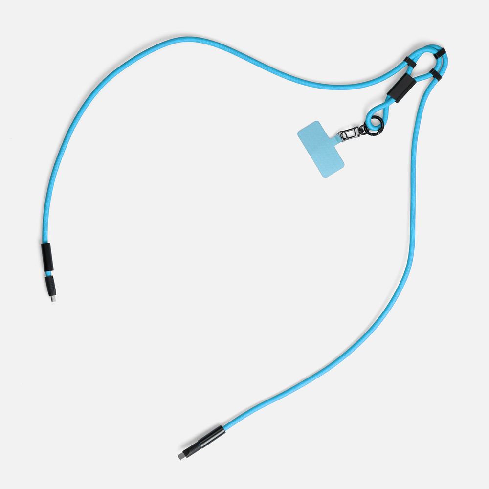 Кабель-ланьярд energyFlex Power Delivery 60 Вт, синий / Миниатюра WWW (1000)