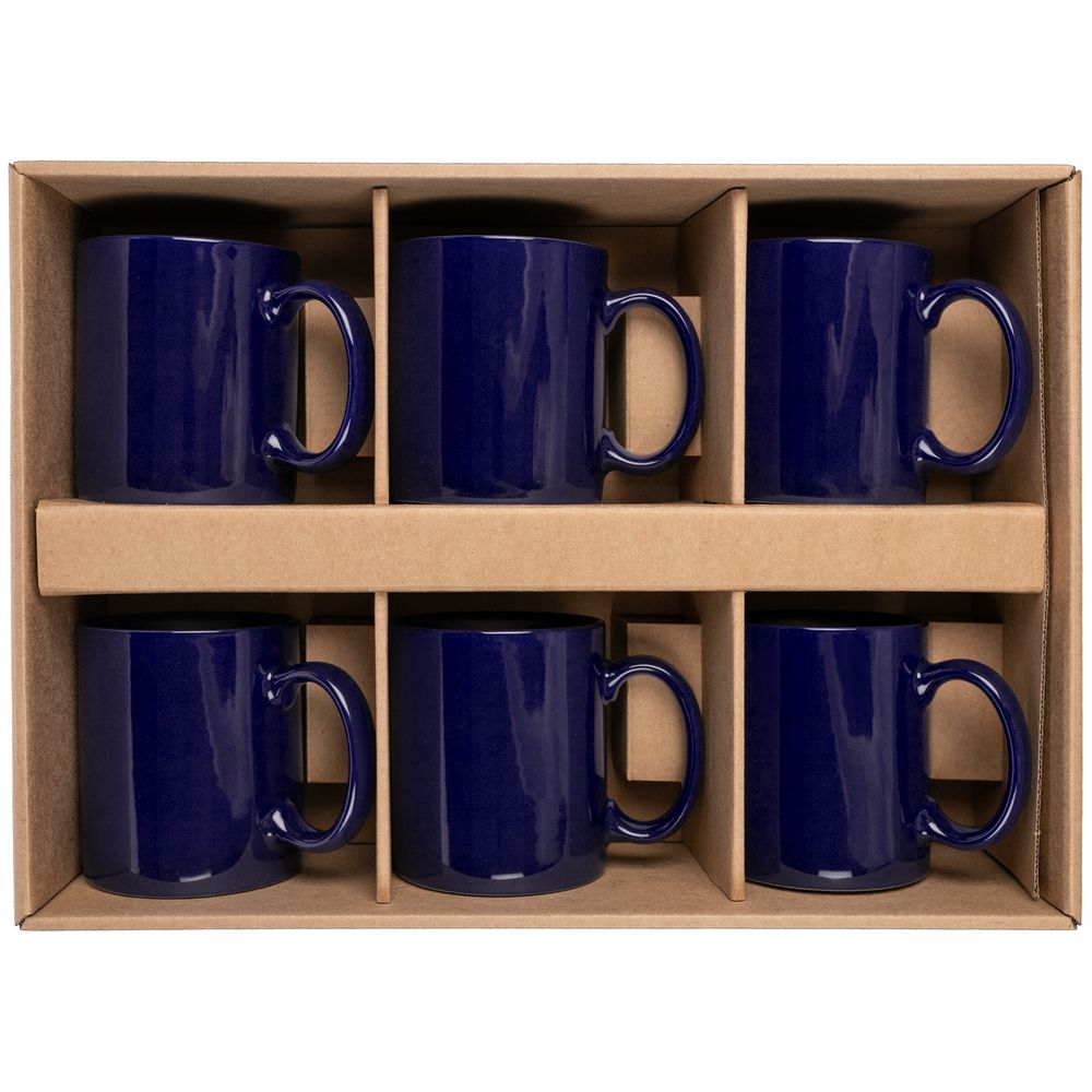 Набор из 6 кружек Promo, темно-синий / Миниатюра WWW (1000)