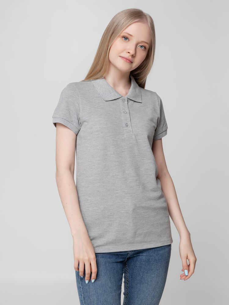 Рубашка поло женская Virma Lady, серый меланж / Миниатюра WWW (1000)