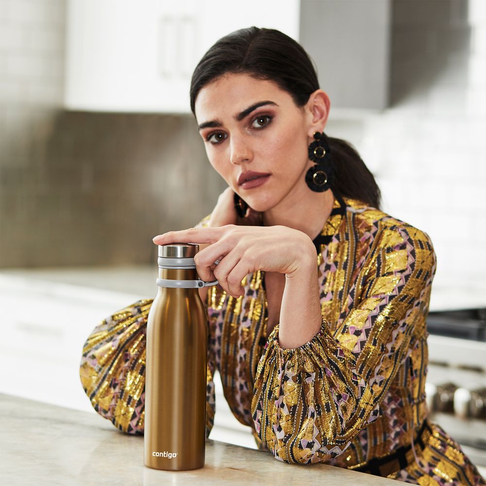 Термобутылка Matterhorn, вакуумная, золотистая / Миниатюра WWW (1000)