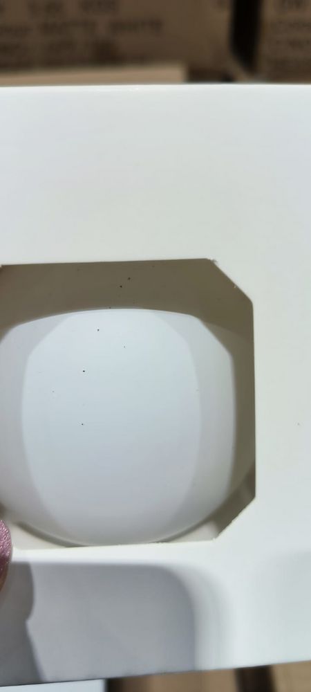 Оформительский шар Finery, 10 см, матовый белый / Миниатюра WWW (1000)