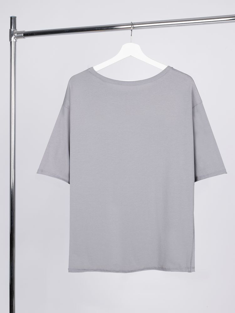 Футболка оверсайз унисекс Vozduh, светло-серая / Миниатюра WWW (1000)