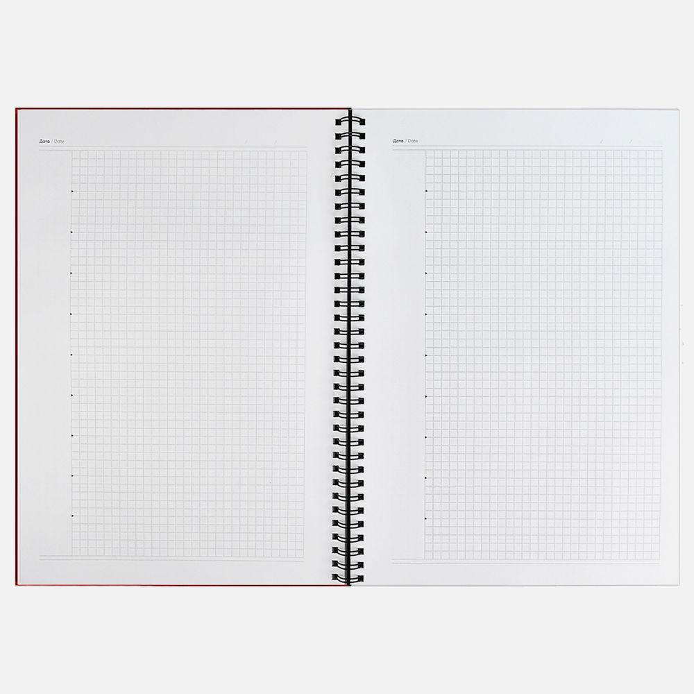 Ежедневник Notera Maxi, недатированный, красный / Миниатюра WWW (1000)