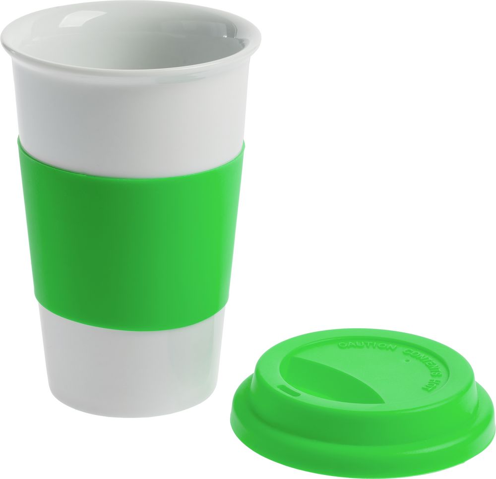 Стакан с крышкой FarFor, зеленое яблоко / Миниатюра WWW (1000)