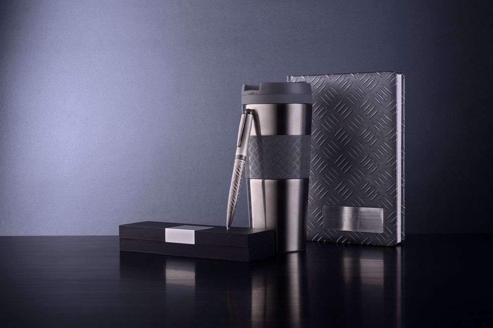 Термостакан Hard Work, вакуумный, серебристый / Миниатюра WWW (1000)