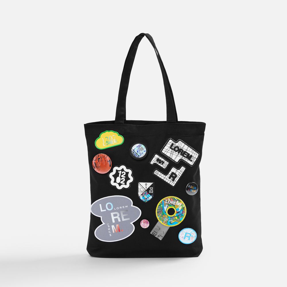 Холщовая сумка Avoska, черная / Миниатюра нанесения (1000)